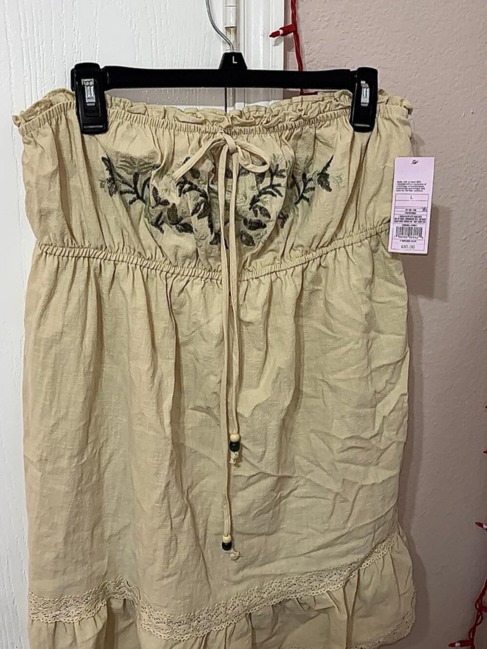 New with tags beige strapless